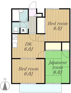 シティー堂山A【2階】の間取り