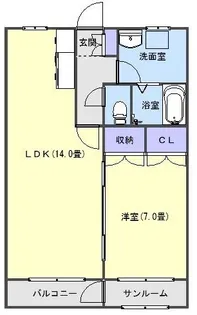 メルベイユB【2階】の間取り