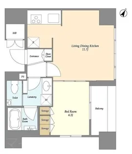 ルジェンテ文京東大前【9階】の間取り