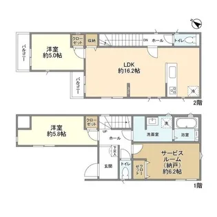 神奈川県相模原市南区南台1【一戸建】の間取り