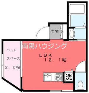 ラフィネ調布【1階】の間取り