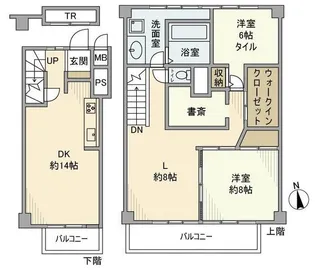 経堂セントラルマンション【4階】の間取り