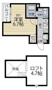 フォレストレジデンス青砥【3階】の間取り