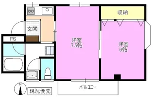 コーポ巾上【2階】の間取り