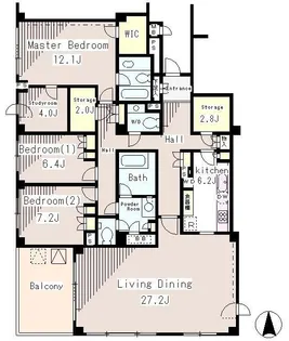 大山パークヒルズ【3階】の間取り