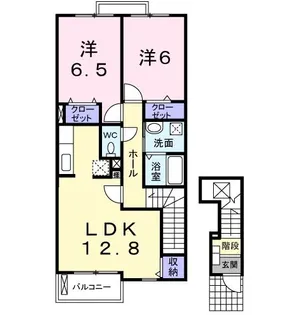 ローレルコートS【2階】の間取り