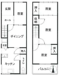 大阪府大阪市大正区南恩加島3【一戸建】の間取り