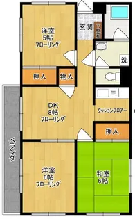 【城所マンション】【1階】の間取り