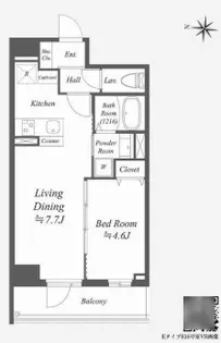 東京都江東区塩浜2【マンション】の間取り