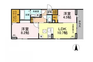 レイクラーヴォ【2階】の間取り