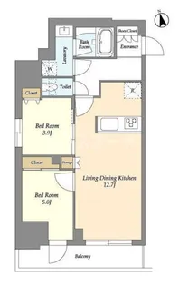 グランカーサ船堀II【12階】の間取り