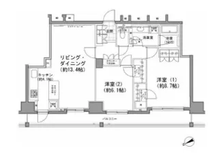 東京都中央区八丁堀3【マンション】の間取り
