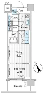 東京都江東区清澄1【マンション】の間取り