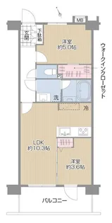 ベルジュール東伏見【3階】の間取り