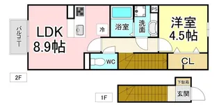 福岡県北九州市八幡西区本城2【アパート】の間取り
