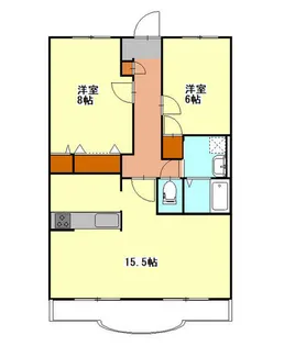 ハートフルマンションVilla luna【1階】の間取り