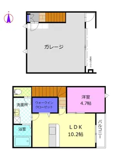 プレミアムガレージ陽東の間取り