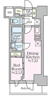 リビオメゾン西麻布【2階】の間取り