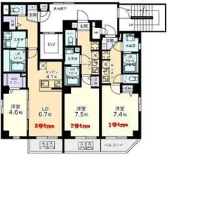 イーストランド日本堤【11階】の間取り