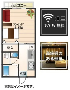 コーポさつき【2階】の間取り