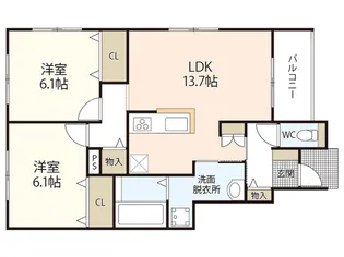 アイリスC【1階】の間取り
