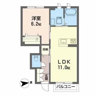ソレイユ・プルシェ【1階】の間取り