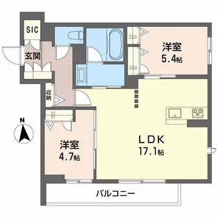 パークレジデンス香久池【2階】の間取り