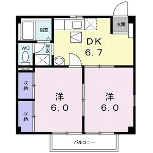 メルローズ【1階】の間取り