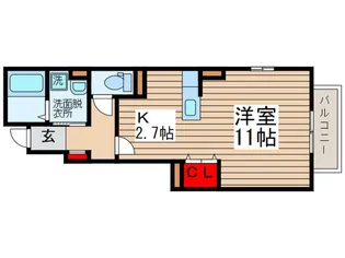 グリーンパークII【1階】の間取り