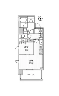 ディームス日本橋水天宮【4階】の間取り