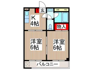 ボヌール明花【3階】の間取り