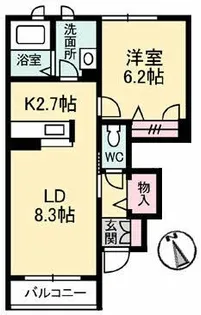 カーサフェリオ【1階】の間取り