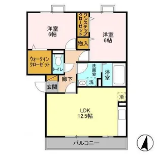 カーサフェリーチェ B【2階】の間取り