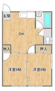 ホワイトコーポ【2階】の間取り