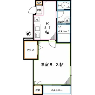 カサート国立【2階】の間取り