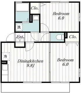 ソレアードK【2階】の間取り