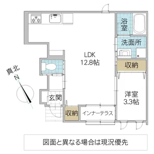 レーガベーネ千波 III A棟【1階】の間取り