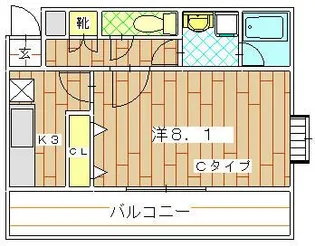 ペガサスM.エム【2階】の間取り