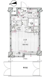 シンシア学芸大学【1階】の間取り