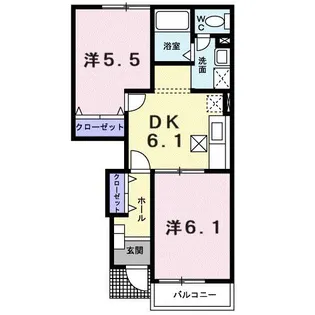 ラシーヌIIB【1階】の間取り