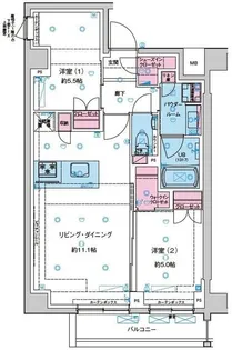 ジェノヴィア西新井【2階】の間取り