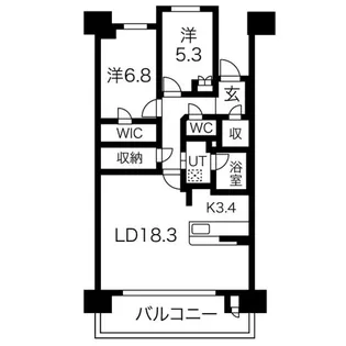 レ・ジェイド新金岡パークフィールズ【9階】の間取り