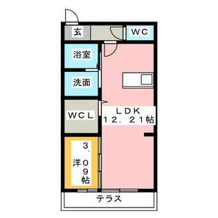D-スクエア津栄町【1階】の間取り