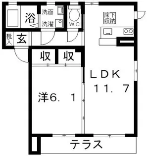 Sette fujiki(セッテ藤貴)【2階】の間取り