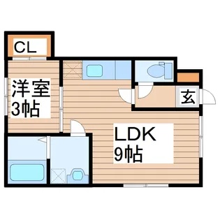 リベルタ上杉【1階】の間取り