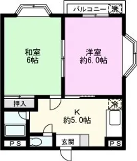 ライフステージ新柏【1階】の間取り