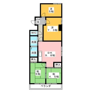 ソレイユ フジ【3階】の間取り