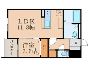 La Pause愛宕【1階】の間取り
