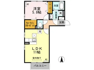 サニープレイス【2階】の間取り