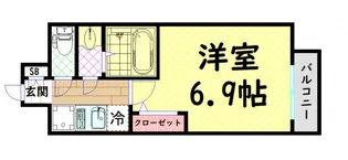 フォーリアライズ難波南レーヴ【5階】の間取り